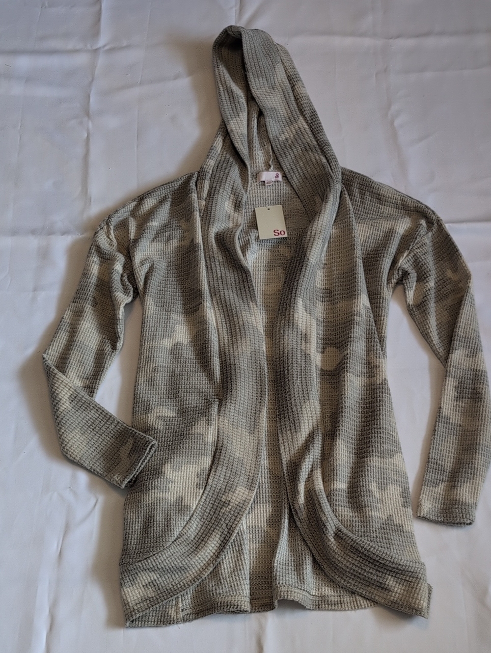 So Camo Print Cardigan